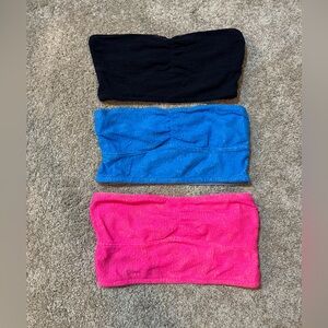 Gilly Hicks Lace Bandeau Bundle Size Small Navy / Blue / Pink